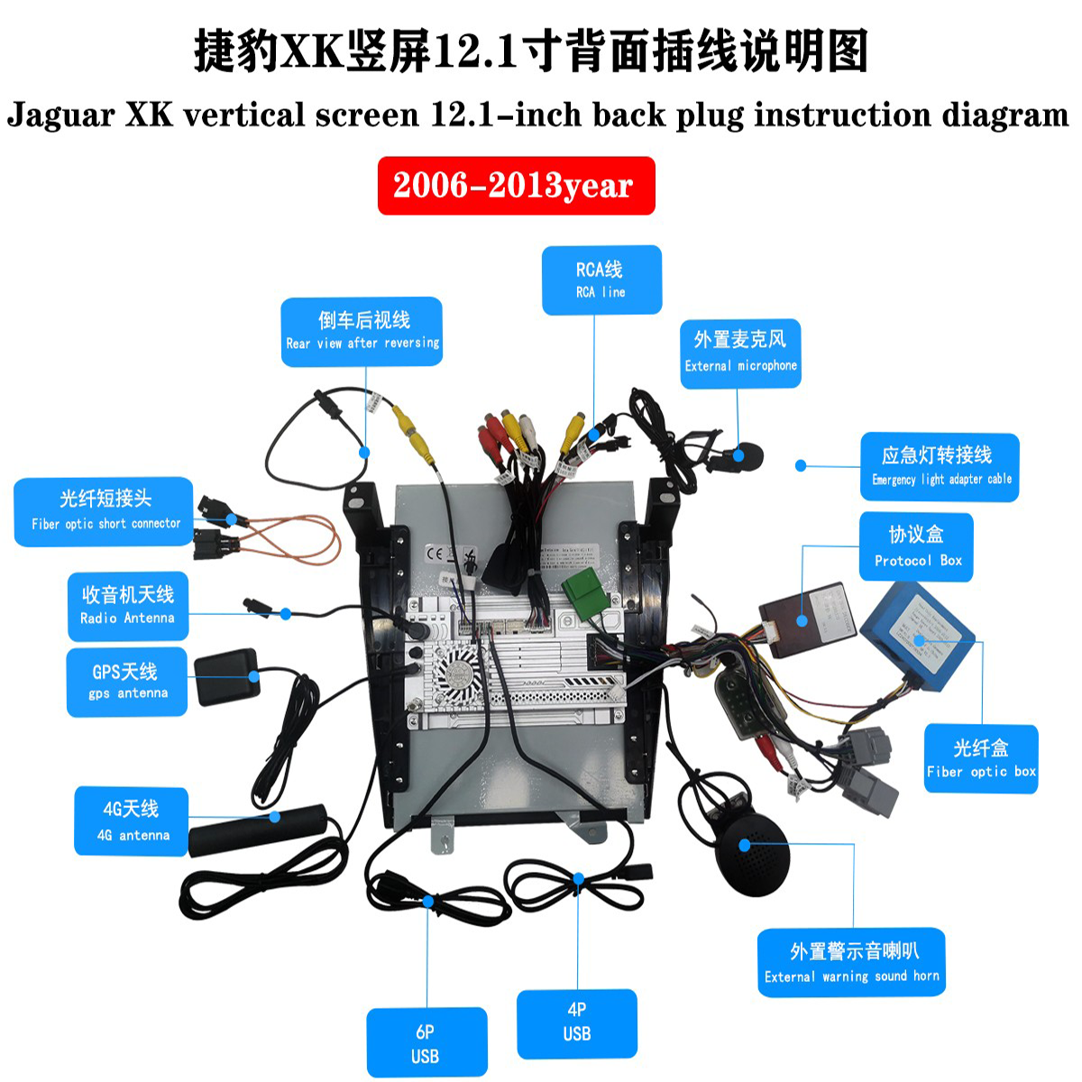 Pentohoi for Jaguar XK 2006-2013 Car Radio Upgrade Android Stereo Replacement Touch Screen 8 core CPU Tesla Vertical Screen Style Support Carplay and Android Auto DSP 5G WiFi