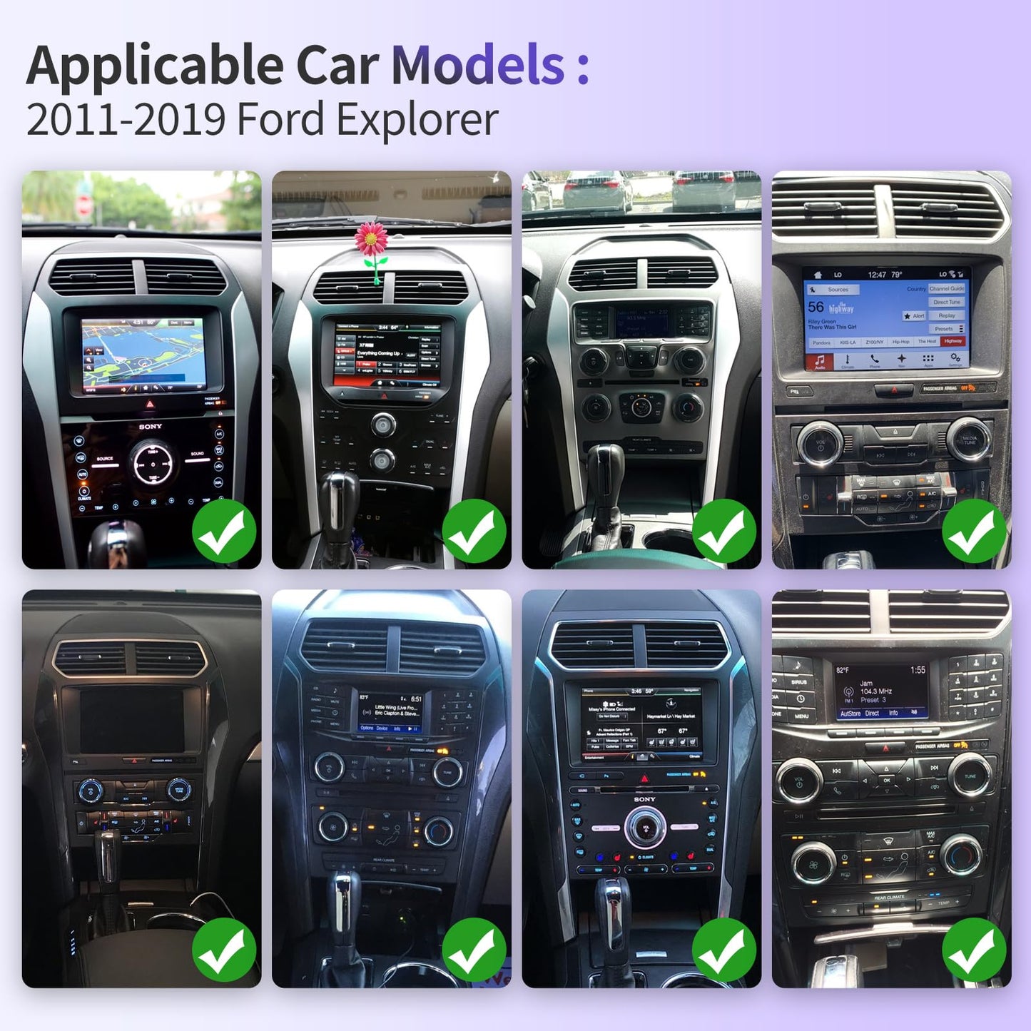 Pentohoi for Ford Explorer 2011-2019 Car Radio Upgrade Android Stereo Replacement Touch Screen 8 core CPU Tesla Vertical Screen Style Support Carplay and Android Auto DSP 5G WiFi