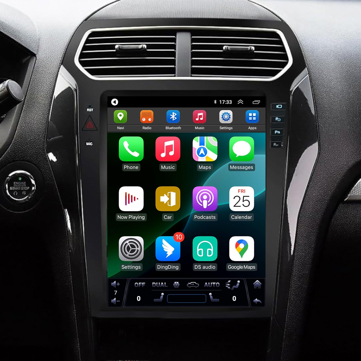 Pentohoi for Ford Explorer 2011-2019 Car Radio Upgrade Android Stereo Replacement Touch Screen 8 core CPU Tesla Vertical Screen Style Support Carplay and Android Auto DSP 5G WiFi