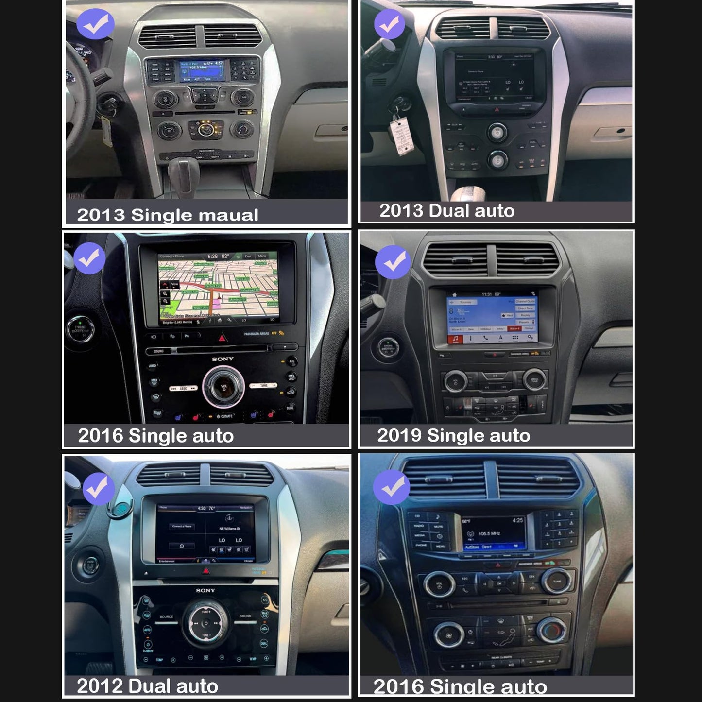 Pentohoi for Ford Explorer 2011-2019 Car Radio Upgrade Android Stereo Replacement Touch Screen 8 core CPU Tesla Vertical Screen Style Support Carplay and Android Auto DSP 5G WiFi