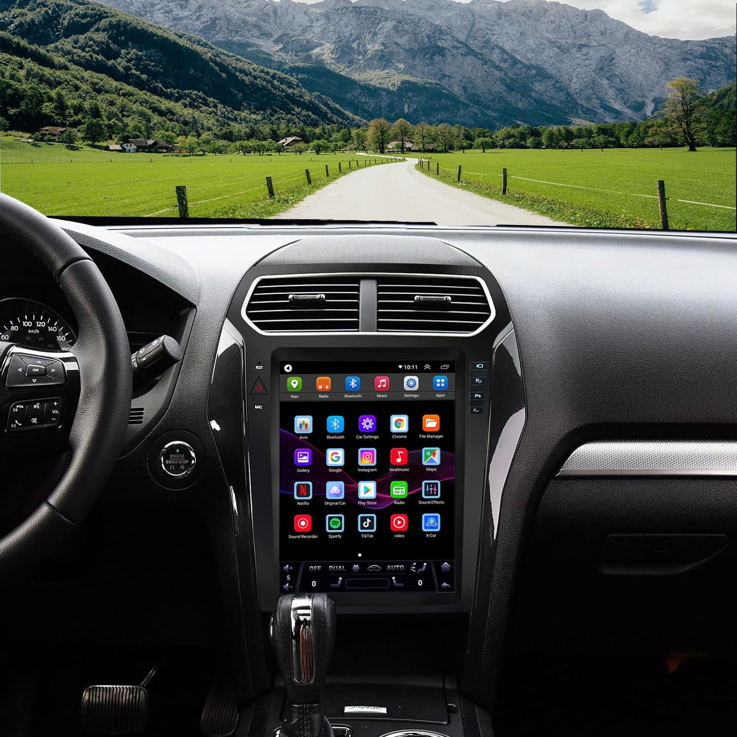Pentohoi for Ford Explorer 2011-2019 Car Radio Upgrade Android Stereo Replacement Touch Screen 8 core CPU Tesla Vertical Screen Style Support Carplay and Android Auto DSP 5G WiFi