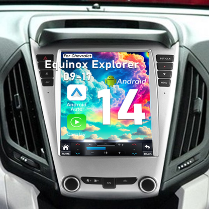Pentohoi for Chevrolet Equinox Explorer 2009-2017 Car Radio Upgrade Android  Stereo Replacement Touch Screen 8 core CPU Tesla Vertical Screen Style Support Carplay and Android Auto DSP 5G WiFi