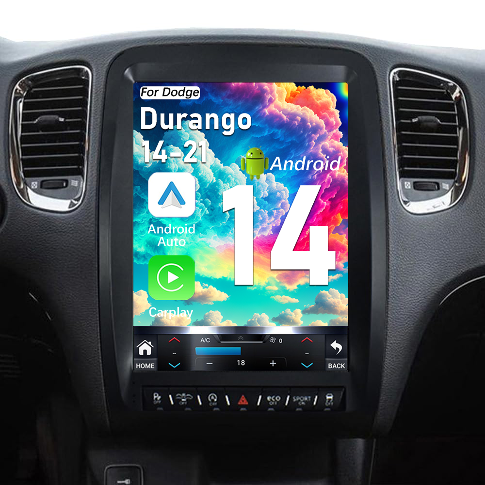 Pentohoi for Dodge Durango 2014-2021 Car Radio Upgrade Android  Stereo Replacement Touch Screen 8 core CPU Tesla Vertical Screen Style Support Carplay and Android Auto DSP 5G WiFi