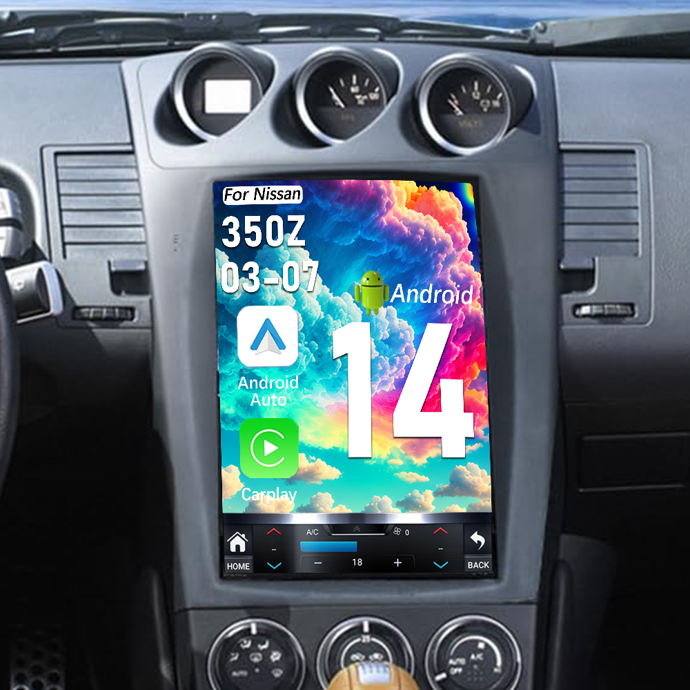 Pentohoi for Nissan 350Z 2003-2007 Car Radio Upgrade Android  Stereo Replacement Touch Screen 8 core CPU Tesla Vertical Screen Style Support Carplay and Android Auto DSP 5G WiFi