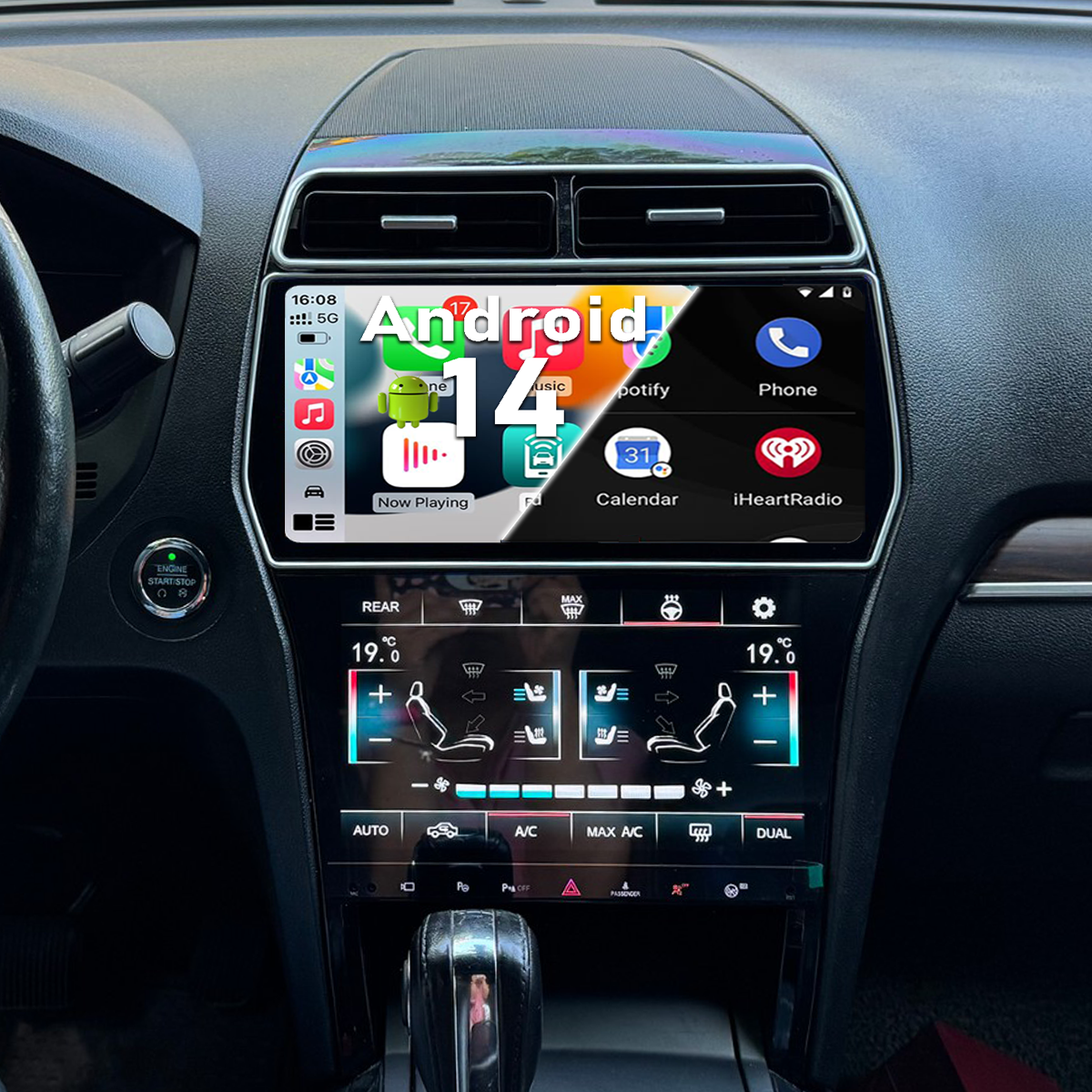 Pentohoi for Ford Explorer 2011-2019 Car Radio Upgrade Android  Stereo Replacement Touch Screen 8 core CPU Tesla Vertical Screen Style Support Carplay and Android Auto DSP 5G WiFi