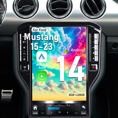 Pentohoi 14.5 inch for Ford Mustang 2015-2022 Car Radio Upgrade Android  Stereo Replacement Touch Screen 8 core CPU Tesla Vertical Screen Style Support Carplay and Android Auto DSP 5G WiFi
