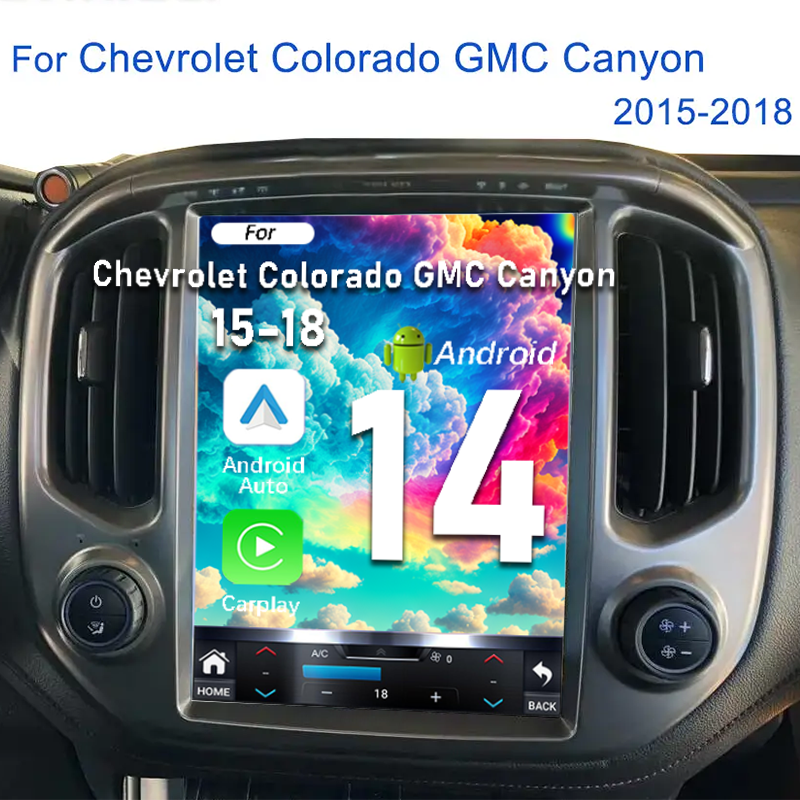 Pentohoi for Chevrolet Colorado GMC Canyon 2015-2018 Car Radio Upgrade Android  Stereo Replacement Touch Screen 8 core CPU Tesla Vertical Screen Style Support Carplay and Android Auto DSP 5G WiFi