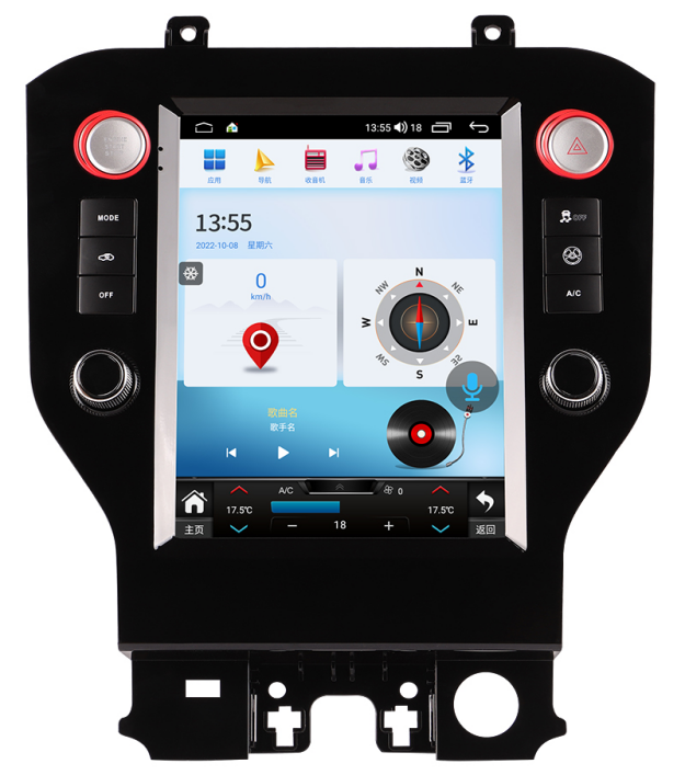 Pentohoi for Ford Mustang 2015-2022 Car Radio Upgrade Android  Stereo Replacement Touch Screen 8 core CPU Tesla Vertical Screen Style Support Carplay and Android Auto DSP 5G WiFi