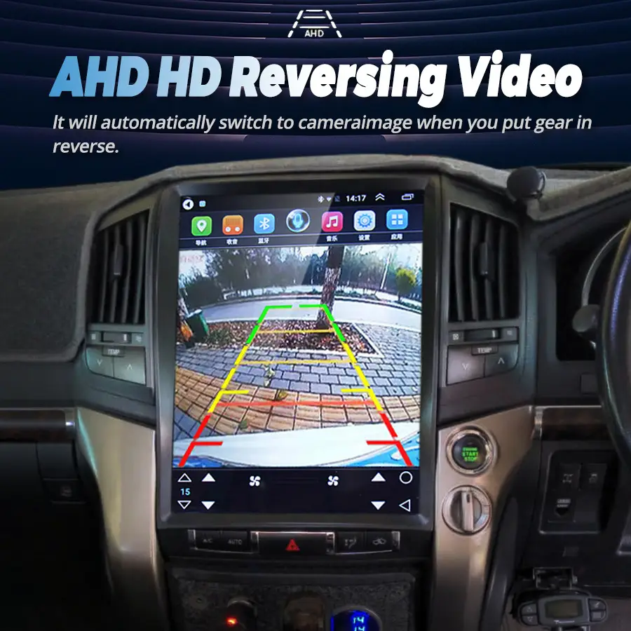 Pentohoi for Toyota Land Cruiser LC200 2006-2018 Car Radio Upgrade Android  Stereo Replacement Touch Screen 8 core CPU Tesla Vertical Screen Style Support Carplay and Android Auto DSP 5G WiFi