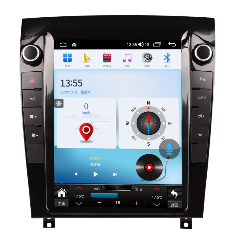 Pentohoi for Jaguar F-TYPE 2013-2014 Car Radio Upgrade Android Stereo Replacement Touch Screen 8 core CPU Tesla Vertical Screen Style Support Carplay and Android Auto DSP 5G WiFi