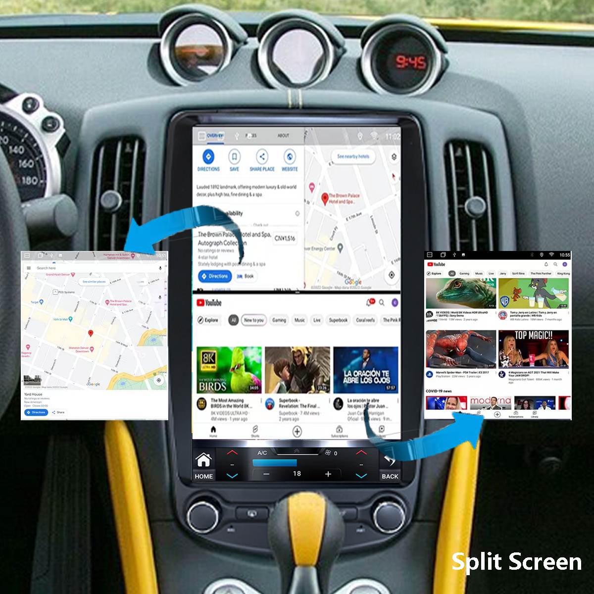Pentohoi for Nissan 370Z 2009-2021 Car Radio Upgrade Android  Stereo Replacement Touch Screen 8 core CPU Tesla Vertical Screen Style Support Carplay and Android Auto DSP 5G WiFi