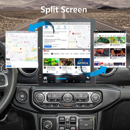 Pentohoi for Jeep Wrangler Gladiator 2018-2023 Car Radio Upgrade Android  Stereo Replacement Touch Screen 8 core CPU Tesla Vertical Screen Style Support Carplay and Android Auto DSP 5G WiFi