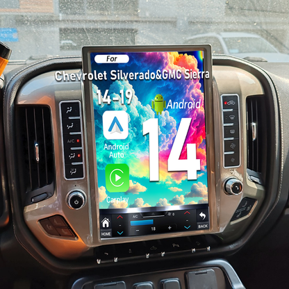 Pentohoi for Chevrolet Silverado & GMC Sierra 2014-2019 Car Radio Upgrade Android  Stereo Replacement Touch Screen 8 core CPU Tesla Vertical Screen Style Support Carplay and Android Auto DSP 5G WiFi