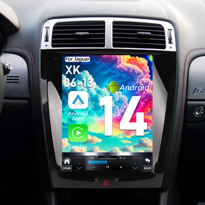 Pentohoi for Jaguar XK 2006-2013 Car Radio Upgrade Android Stereo Replacement Touch Screen 8 core CPU Tesla Vertical Screen Style Support Carplay and Android Auto DSP 5G WiFi