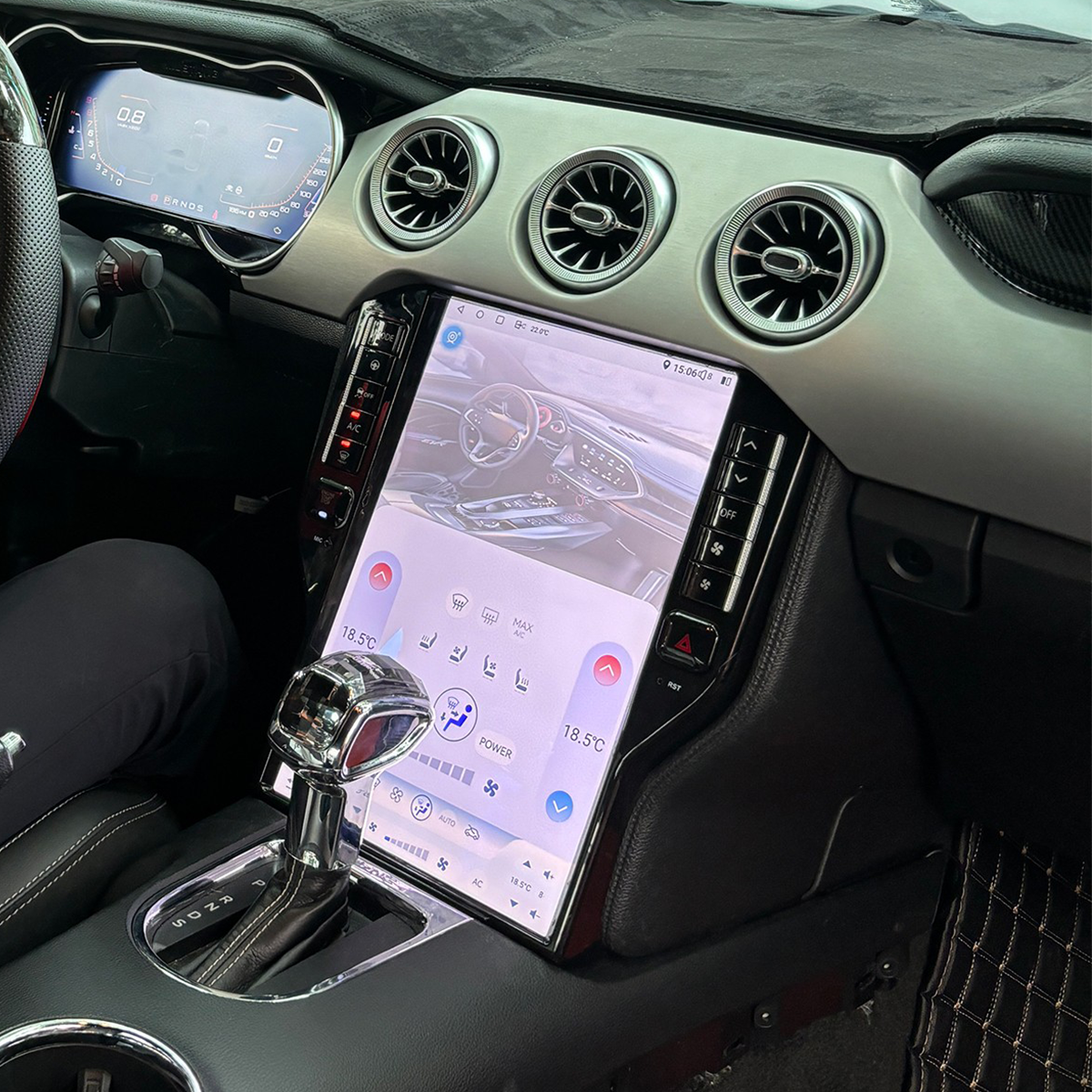 Pentohoi 14.5 inch for Ford Mustang 2015-2022 Car Radio Upgrade Android  Stereo Replacement Touch Screen 8 core CPU Tesla Vertical Screen Style Support Carplay and Android Auto DSP 5G WiFi