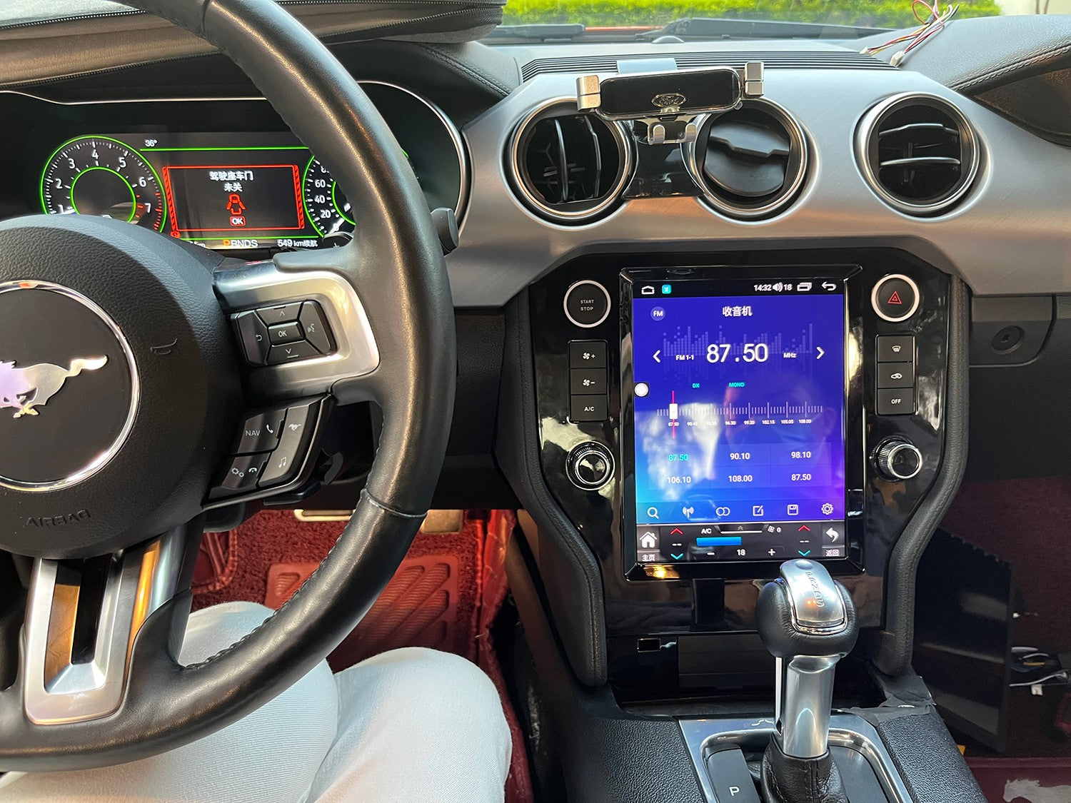 Pentohoi for Ford Mustang 2015-2022 Car Radio Upgrade Android  Stereo Replacement Touch Screen 8 core CPU Tesla Vertical Screen Style Support Carplay and Android Auto DSP 5G WiFi