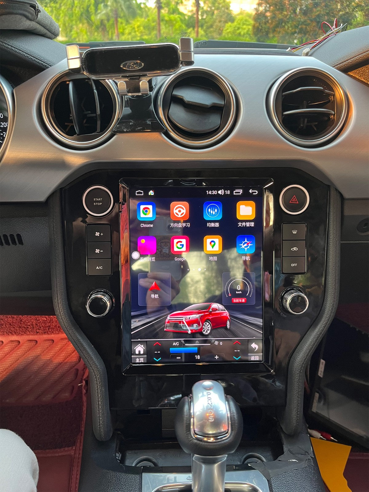 Pentohoi for Ford Mustang 2015-2022 Car Radio Upgrade Android  Stereo Replacement Touch Screen 8 core CPU Tesla Vertical Screen Style Support Carplay and Android Auto DSP 5G WiFi