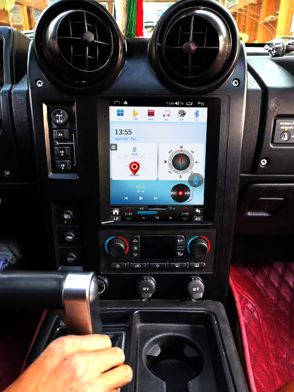 Pentohoi for Hummer H2 2004-2007 Car Radio Upgrade Android  Stereo Replacement Touch Screen 8 core CPU Tesla Vertical Screen Style Support Carplay and Android Auto DSP 5G WiFi