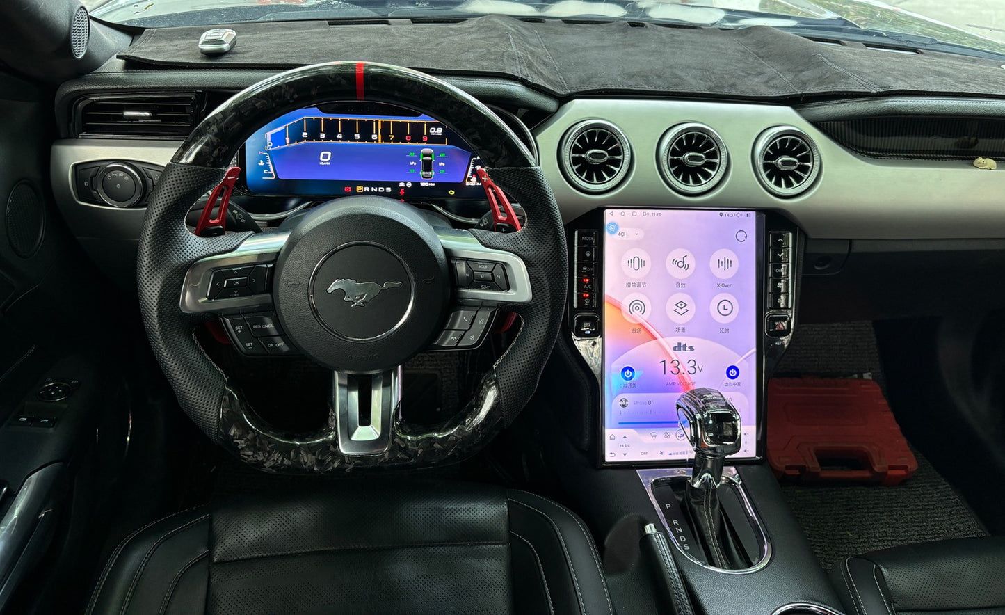 Pentohoi 14.5 inch for Ford Mustang 2015-2022 Car Radio Upgrade Android  Stereo Replacement Touch Screen 8 core CPU Tesla Vertical Screen Style Support Carplay and Android Auto DSP 5G WiFi