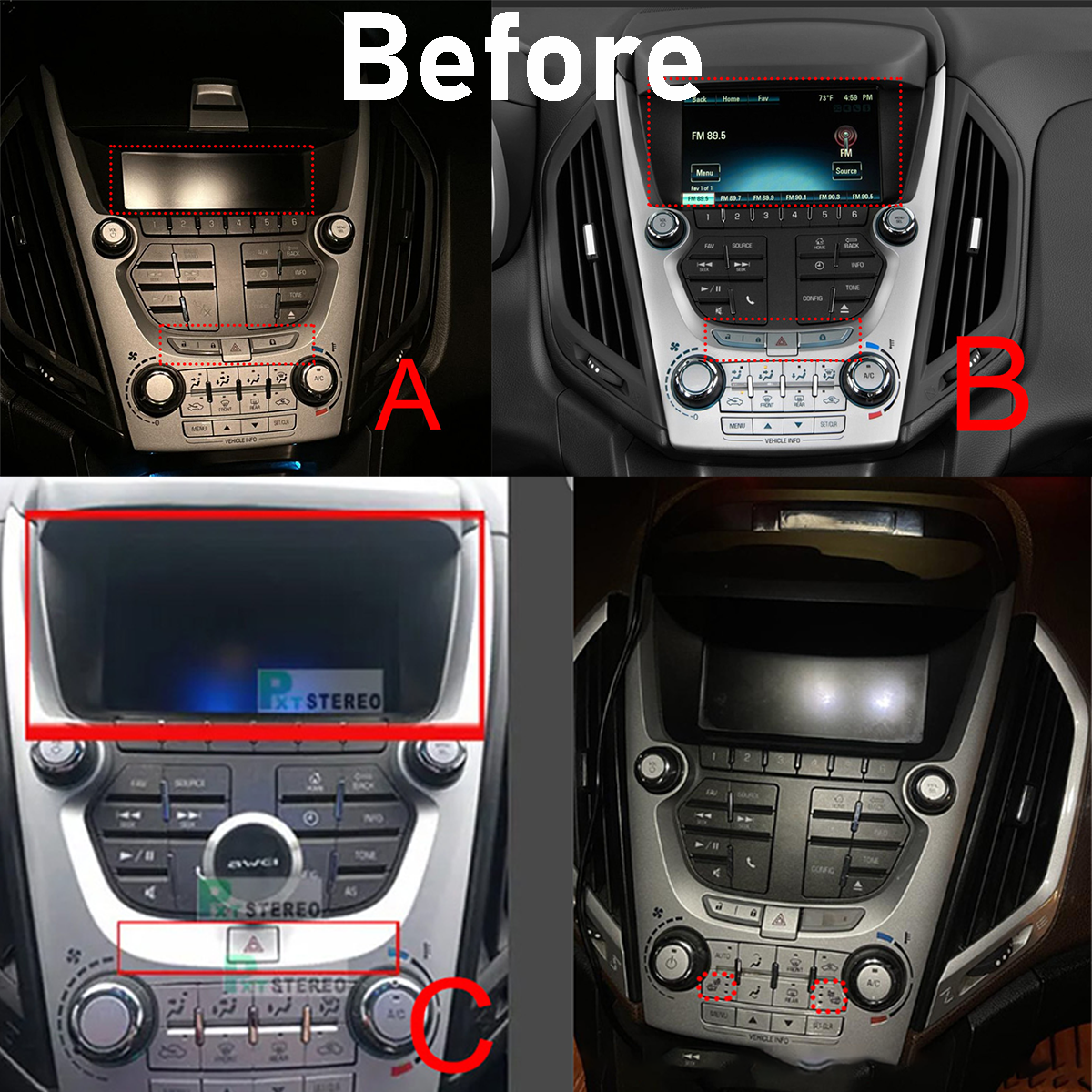 Pentohoi for Chevrolet Equinox Explorer 2009-2017 Car Radio Upgrade Android  Stereo Replacement Touch Screen 8 core CPU Tesla Vertical Screen Style Support Carplay and Android Auto DSP 5G WiFi