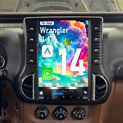 Pentohoi for Jeep Wrangler 2011-2017 Car Radio Upgrade Android  Stereo Replacement Touch Screen 8 core CPU Tesla Vertical Screen Style Support Carplay and Android Auto DSP 5G WiFi