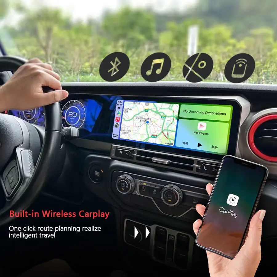 Pentohoi for Jeep Wrangler JL Gladiator 2018-2022 Car Radio Upgrade Android  Stereo Replacement Touch Screen 8 core CPU Tesla Vertical Screen Style Support Carplay and Android Auto DSP 5G WiFi