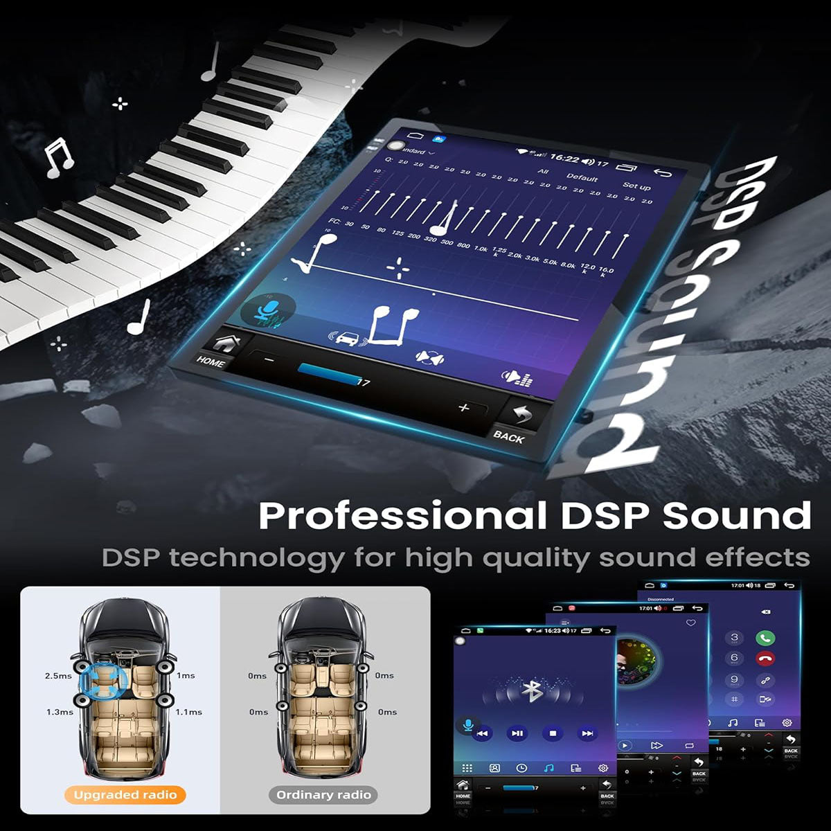 Pentohoi for Chevrolet Silverado & GMC Sierra 2014-2019 Car Radio Upgrade Android  Stereo Replacement Touch Screen 8 core CPU Tesla Vertical Screen Style Support Carplay and Android Auto DSP 5G WiFi