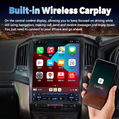 Pentohoi for Toyota Land Cruiser LC200 2006-2018 Car Radio Upgrade Android  Stereo Replacement Touch Screen 8 core CPU Tesla Vertical Screen Style Support Carplay and Android Auto DSP 5G WiFi