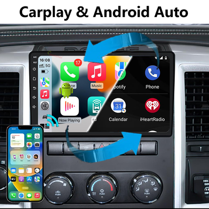 Pentohoi for  Dodge RAM 1500 2500 3500 for 2009 2010 2011 2012 Car Radio Upgrade Android  Stereo Replacement Touch Screen 8 core CPU Touch Vertical Screen Style Support Carplay and Android Auto DSP 5G WiFi