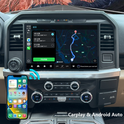 Pentohoi 13.3 inch for Ford F150 2016-2021 Car Radio Upgrade Android  Stereo Replacement Touch Screen 8 core CPU Tesla Vertical Screen Style Support Carplay and Android Auto DSP 5G WiFi