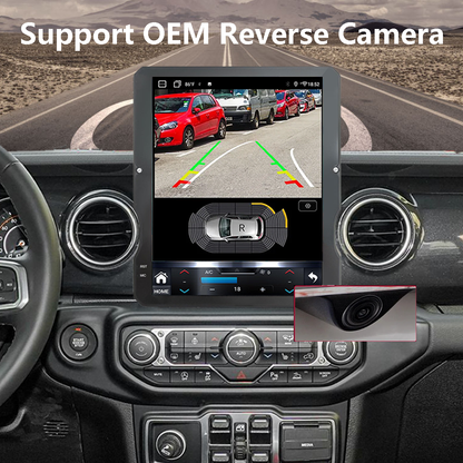 Pentohoi for Jeep Wrangler Gladiator 2018-2023 Car Radio Upgrade Android  Stereo Replacement Touch Screen 8 core CPU Tesla Vertical Screen Style Support Carplay and Android Auto DSP 5G WiFi