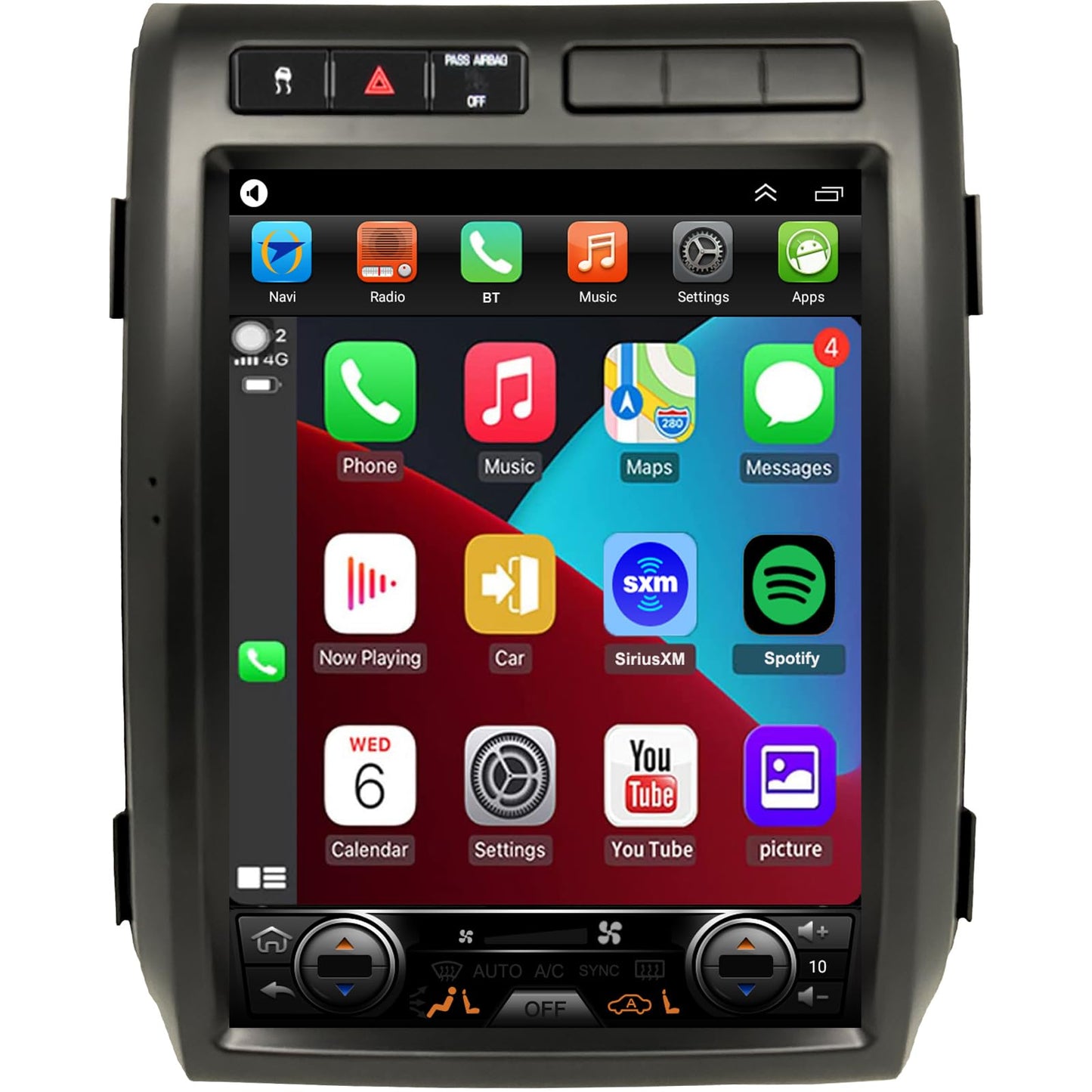 Pentohoi for Ford F150 2009-2012 Car Radio Upgrade Android  Stereo Replacement Touch Screen 8 core CPU Tesla Vertical Screen Style Support Carplay and Android Auto DSP 5G WiFi