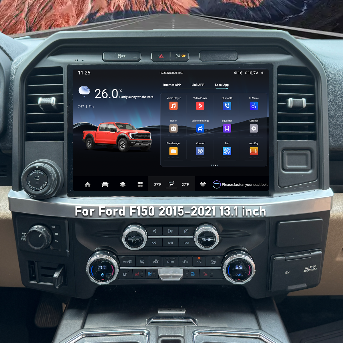 Pentohoi 13.3 inch for Ford F150 2016-2021 Car Radio Upgrade Android  Stereo Replacement Touch Screen 8 core CPU Tesla Vertical Screen Style Support Carplay and Android Auto DSP 5G WiFi