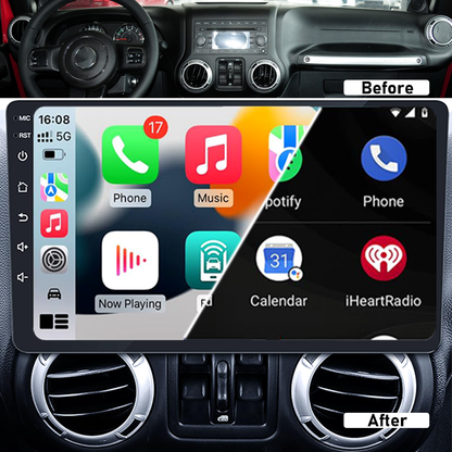 Pentohoi for Jeep Wrangler JK Compass Grand Cherokee Dodge Ram 1500 Car Radio Upgrade Android  Stereo Replacement Touch Screen 8 core CPU Touch Vertical Screen Style Support Carplay and Android Auto DSP 5G WiFi