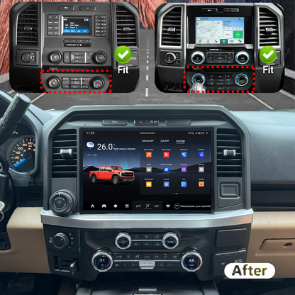 Pentohoi 13.3 inch for Ford F150 2016-2021 Car Radio Upgrade Android  Stereo Replacement Touch Screen 8 core CPU Tesla Vertical Screen Style Support Carplay and Android Auto DSP 5G WiFi