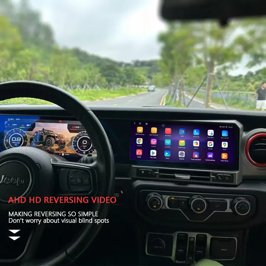 Pentohoi for Jeep Wrangler JL Gladiator 2018-2022 Car Radio Upgrade Android  Stereo Replacement Touch Screen 8 core CPU Tesla Vertical Screen Style Support Carplay and Android Auto DSP 5G WiFi