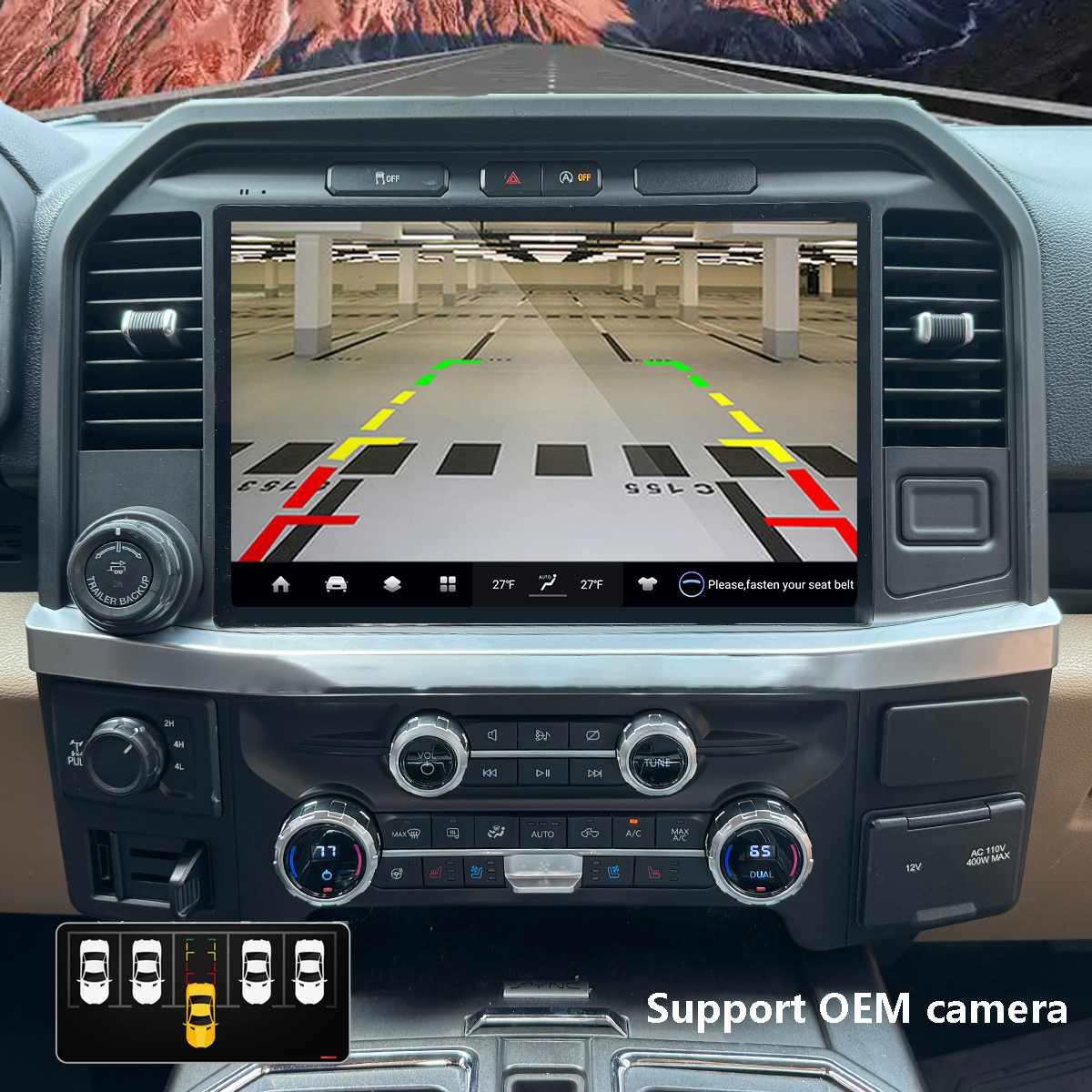 Pentohoi 13.3 inch for Ford F150 2016-2021 Car Radio Upgrade Android  Stereo Replacement Touch Screen 8 core CPU Tesla Vertical Screen Style Support Carplay and Android Auto DSP 5G WiFi