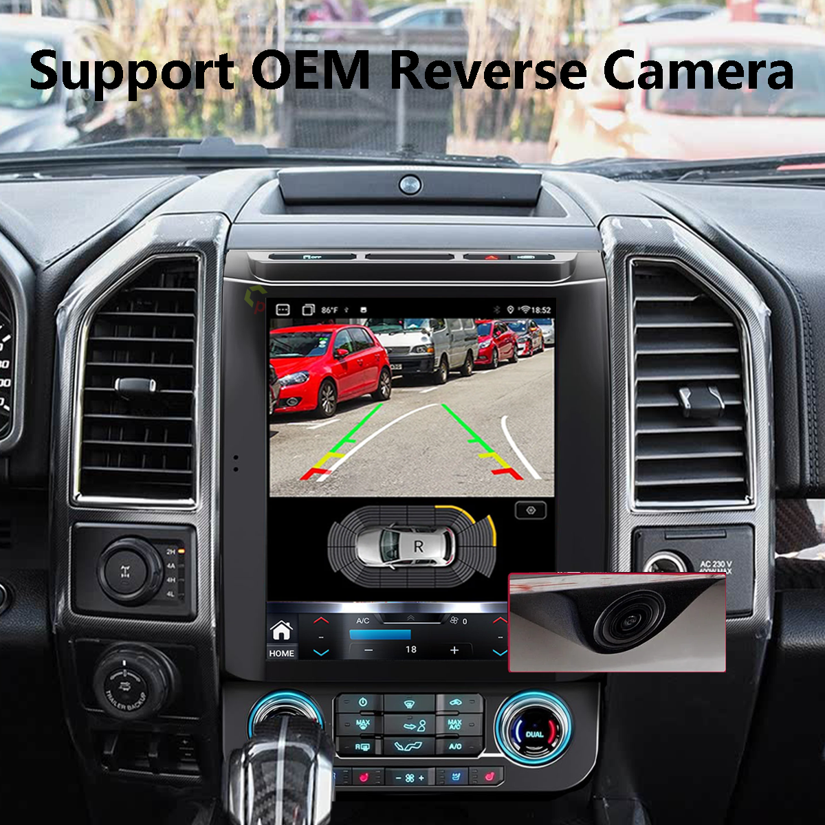 Pentohoi for Ford F150 2016-2021 Car Radio Upgrade Android  Stereo Replacement Touch Screen 8 core CPU Tesla Vertical Screen Style Support Carplay and Android Auto DSP 5G WiFi