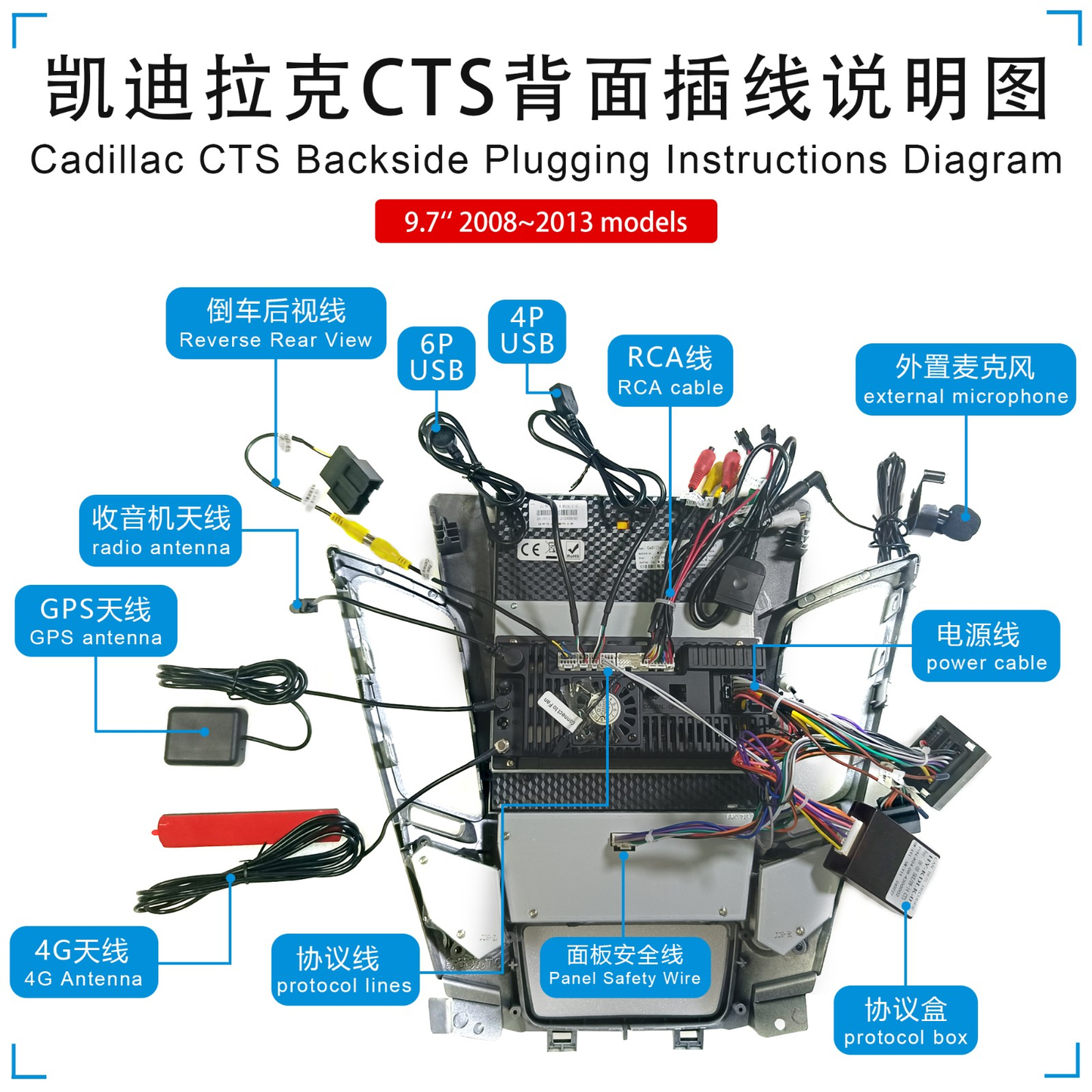 Pentohoi for Cadillac CTS 2007-2012 Car Radio Upgrade Android  Stereo Replacement Touch Screen 8 core CPU Tesla Vertical Screen Style Support Carplay and Android Auto DSP 5G WiFi