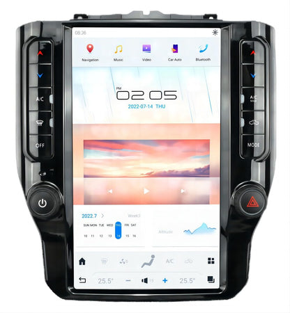Pentohoi for Dodge RAM 1500 2500 3500 2019-2024 Car Radio Upgrade Android  Stereo Replacement Touch Screen 8 core CPU Tesla Vertical Screen Style Support Carplay and Android Auto DSP 5G WiFi