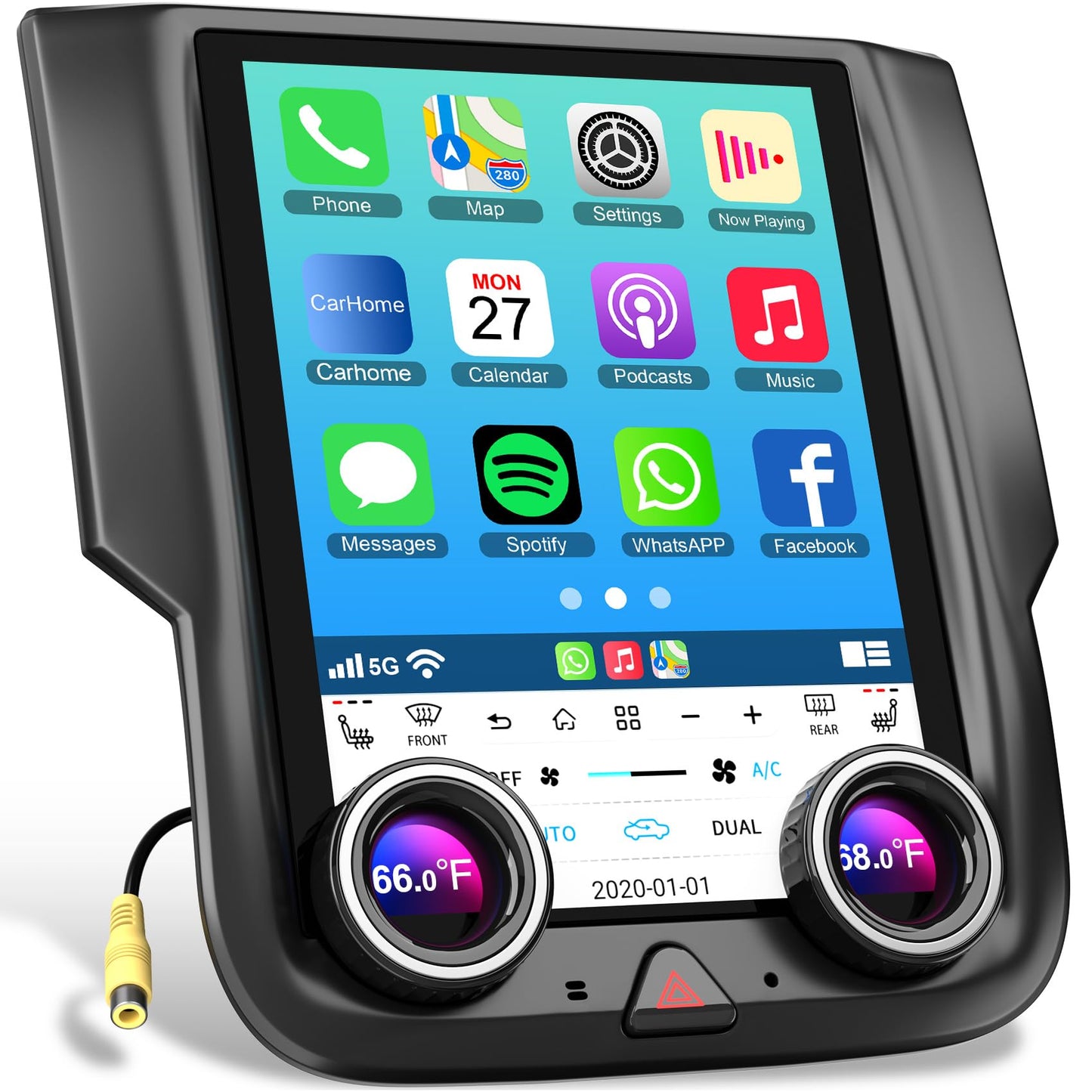 Pentohoi for Dodge RAM 1500 2500 3500 2013-2018 Car Radio Upgrade Android  Stereo Replacement Touch Screen 8 core CPU Tesla Vertical Screen Style Support Carplay and Android Auto DSP 5G WiFi