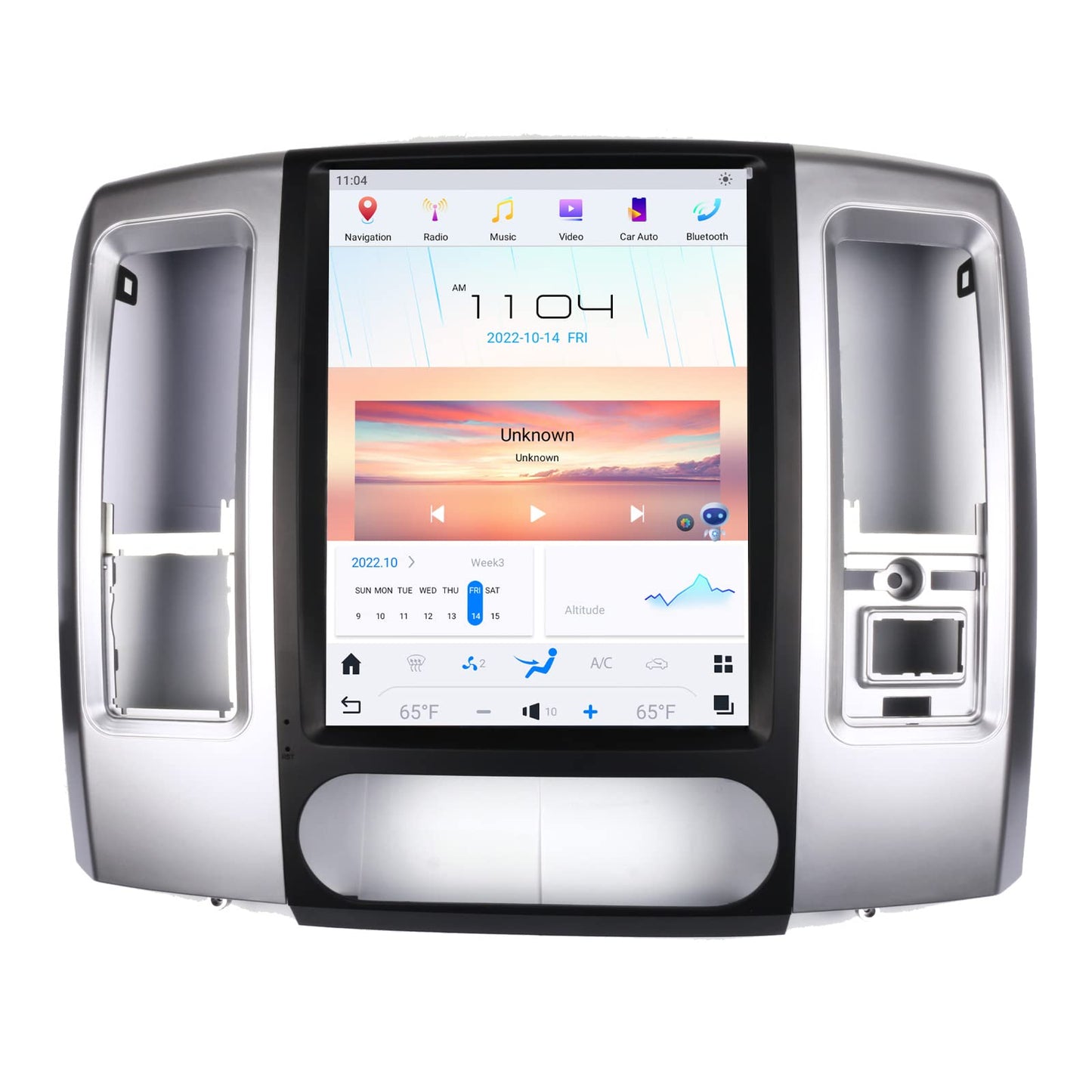 Pentohoi for Dodge RAM 1500 2500 3500 2008-2012 Car Radio Upgrade Android  Stereo Replacement Touch Screen 8 core CPU Tesla Vertical Screen Style Support Carplay and Android Auto DSP 5G WiFi