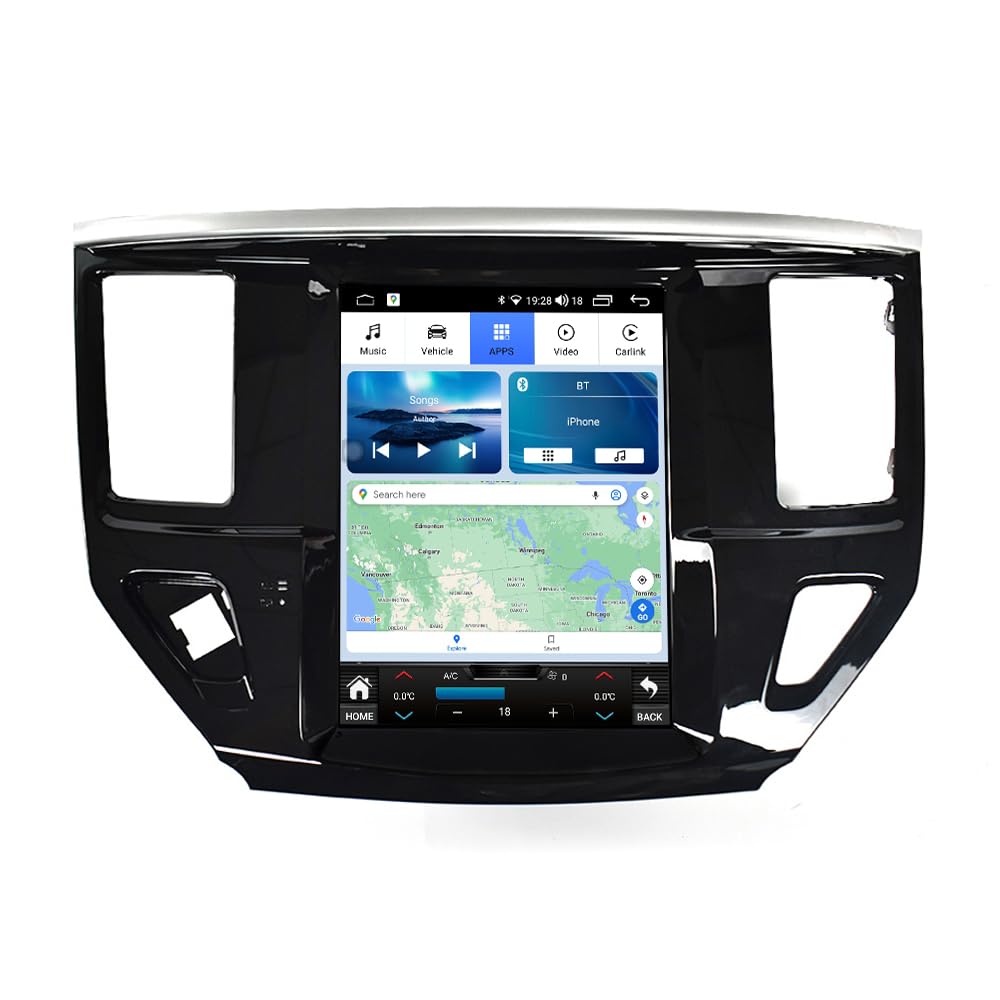 Pentohoi for Nissan Pathfinder 2012-2020 Car Radio Upgrade Android  Stereo Replacement Touch Screen 8 core CPU Tesla Vertical Screen Style Support Carplay and Android Auto DSP 5G WiFi