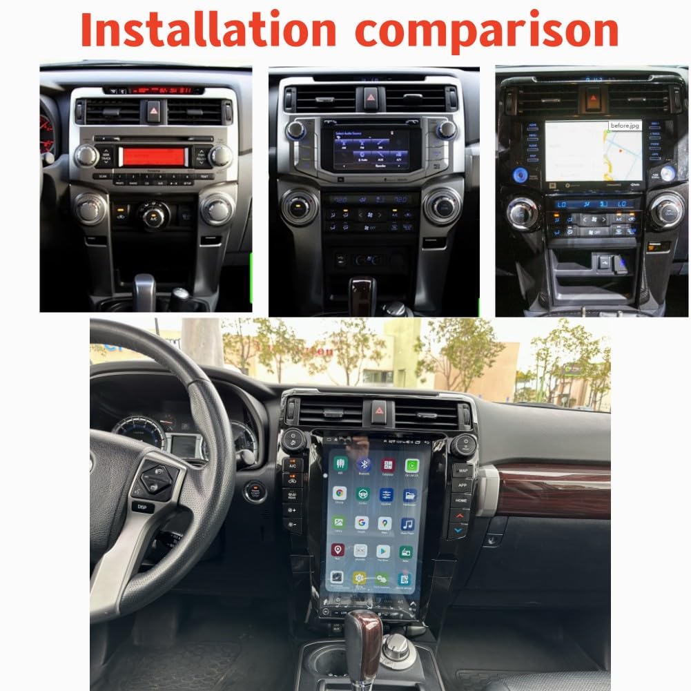 Pentohoi for Toyota 4Runner 2010-2022 Car Radio Upgrade Android  Stereo Replacement Touch Screen 8 core CPU Tesla Vertical Screen Style Support Carplay and Android Auto DSP 5G WiFi