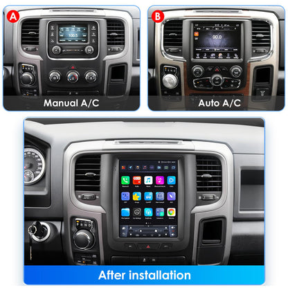 Pentohoi for Dodge RAM 1500 2500 3500 2013-2018 Car Radio Upgrade Android  Stereo Replacement Touch Screen 8 core CPU Tesla Vertical Screen Style Support Carplay and Android Auto DSP 5G WiFi