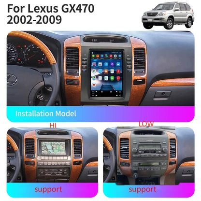 Pentohoi for Lexus GX470 Toyota Prado 2002-2009 Car Radio Upgrade Android  Stereo Replacement Touch Screen 8 core CPU Tesla Vertical Screen Style Support Carplay and Android Auto DSP 5G WiFi