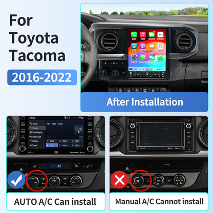 Pentohoi for Toyota Tacoma 2016-2022 Car Radio Upgrade Android  Stereo Replacement Touch Screen 8 core CPU Tesla Vertical Screen Style Support Carplay and Android Auto DSP 5G WiFi