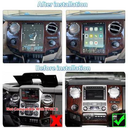 Pentohoi for Ford F250 F350 2008-2016 Car Radio Upgrade Android  Stereo Replacement Touch Screen 8 core CPU Tesla Vertical Screen Style Support Carplay and Android Auto DSP 5G WiFi