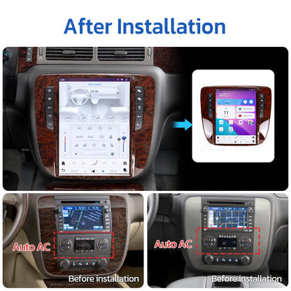 Pentohoi for GMC Yukon Chevrolet Tahoe Silverado 2007-2012 Car Radio Upgrade Android  Stereo Replacement Touch Screen 8 core CPU Tesla Vertical Screen Style Support Carplay and Android Auto DSP 5G WiFi