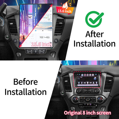 Pentohoi for Chevrolet Suburban Tahoe GMC Yukon 2014-2020 Car Radio Upgrade Android  Stereo Replacement Touch Screen 8 core CPU Tesla Vertical Screen Style Support Carplay and Android Auto DSP 5G WiFi